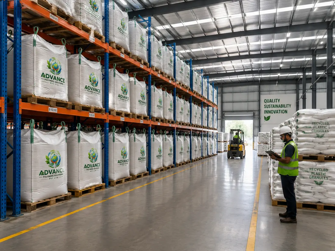 Finished goods warehouse at Advance Polymers Solutions
